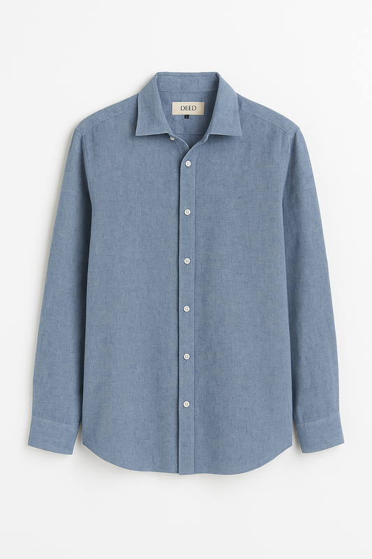 Signature Linen Shirt - Blue
