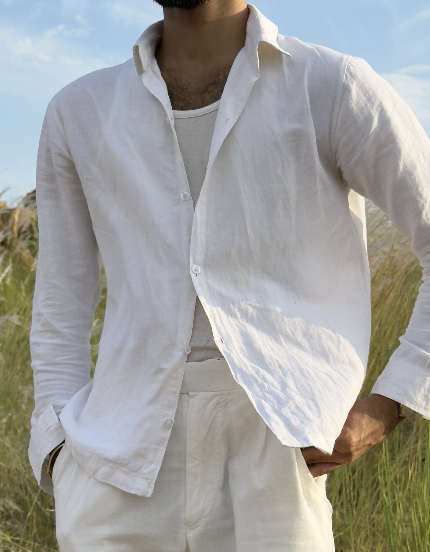 Signature Linen Shirt - White