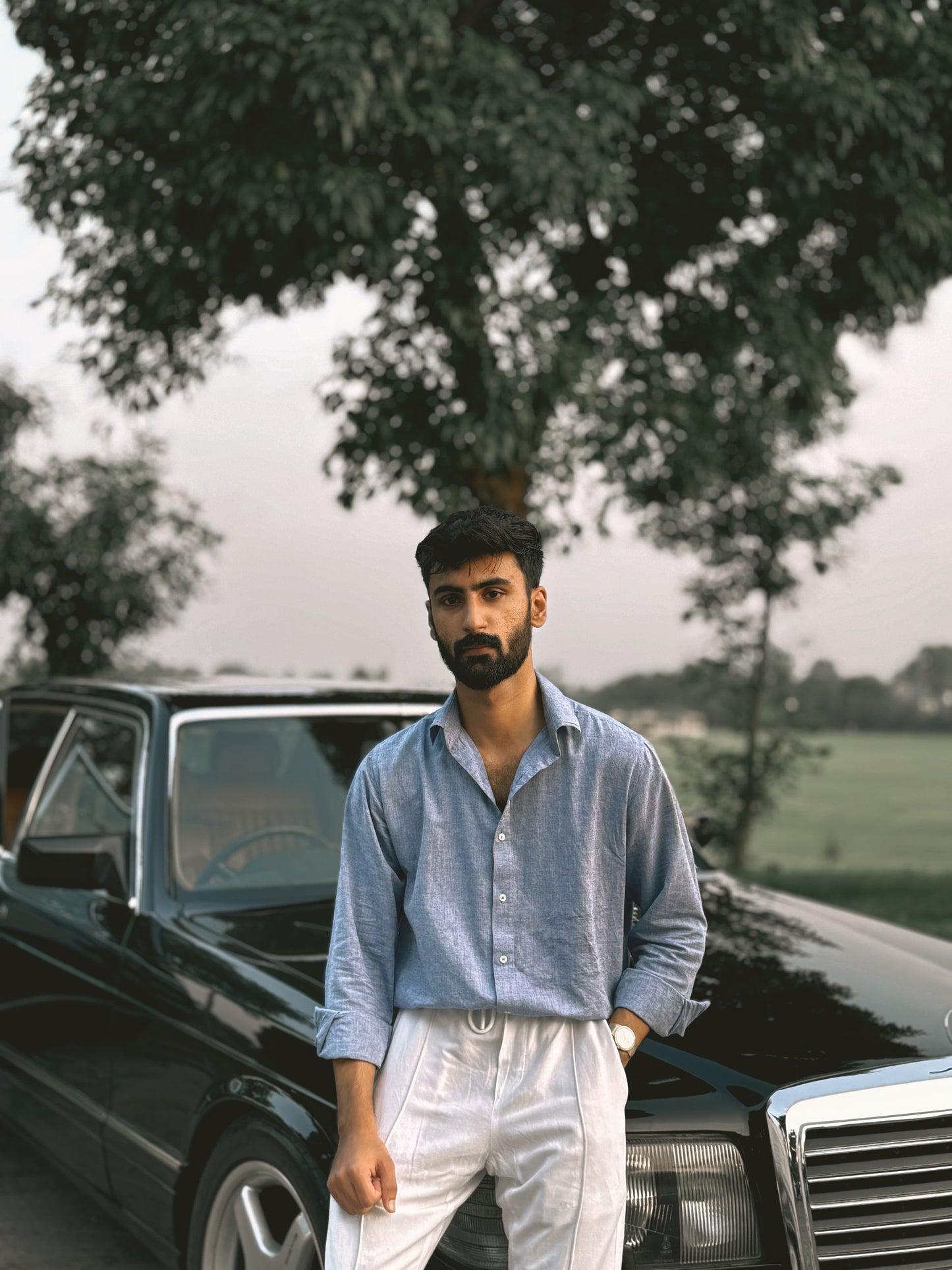 Signature Linen Shirt - Blue