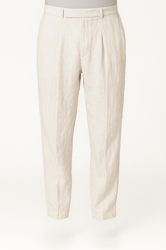 Signature Linen Pants - White