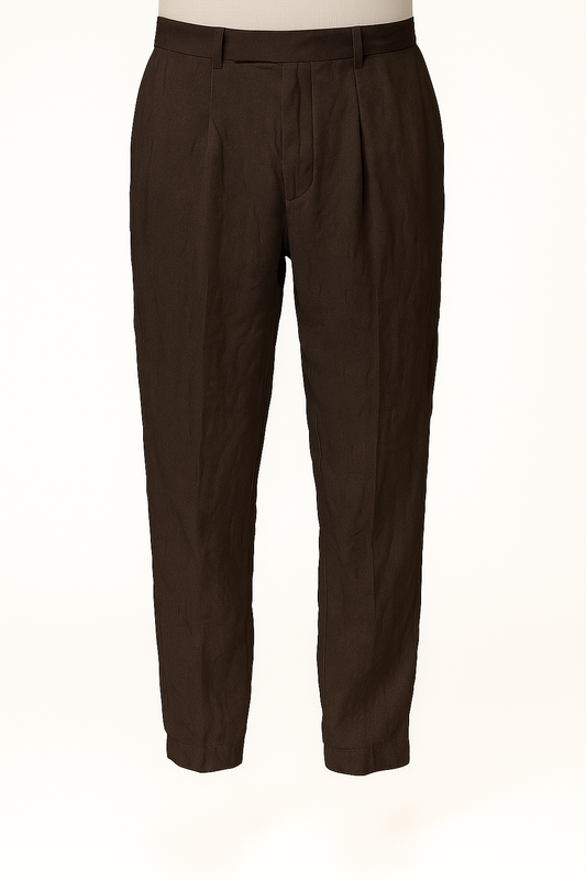 Signature Linen Pants - Brown